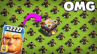 PMG! 2222 Max Giant VS 2000 Max Morter Base Attack On Coc Private Server | Clash of Clans