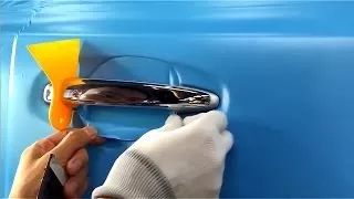 How to wrap a door handle recess without removing the handle. Full tutorial