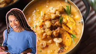 Creamiest Sweet Potato Soup | vegan Thanksgiving recipe