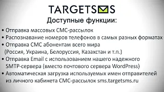 TargetSMS. Отправка СМС и EMAIL из WordPress: инструкция по установке и настройке