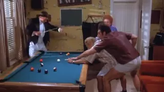 Kramer playing pool