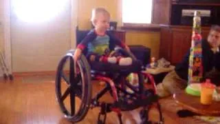 Jonah in Grandpa's Wheelchair