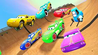 GTA 4 Random Disney Cars Mega Ramp Jump Testing Ep. 3 - Color Cars | GTA IV Car Games