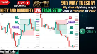 🔴Live Nifty intraday trading | Bank nifty live trading | Live options trading | 9th MAY 2023 dhan