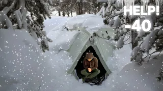 -36° Solo Camping 6 Days |  3 Days Solo Winter Camping Adventure the Snowstorm, Bushcraft Survival