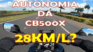 Autonomia e consumo da Honda CB500X 2021 e o mistério do tanque reserva! Será que faz 28Km/L?