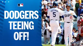 The Dodgers new big three is COOKING! (Mookie, Freddie homer in big inning!)