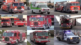 Fire Trucks Police & EMS Responding Compilation 2024 #1: December 2023 Recordings