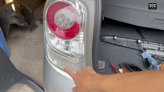 Toyota Verso rear cluster bulbs removal and replacement