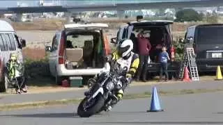 2014 11 23 Ehime Dunlop Moto Gymkhana King of Gymkhana Sakuta 選手 MT- 07 h 1 × 0.5 & h 2 × 0.5