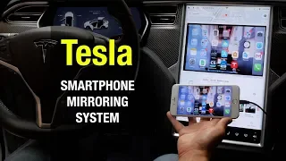 New item! Tesla Smartphone Mirroring Kit for iPhone and Android! Demonstration Youtube Netflix