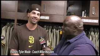 San Diego Padres Tyler Wade & Coach Mike Mayden