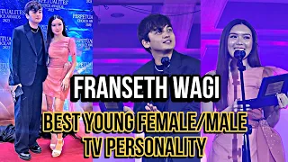 FRANSETH wagi bilang BEST YOUNG FEMALE/MALE TV PERSONALITY sa PERPETUALITES CHOICE AWARDS #franseth