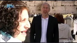 Woman screaming in front of newsreporter