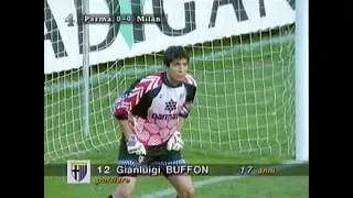 Gianluigi Buffon vs Milan 1995/96 (career debut - english commentary)