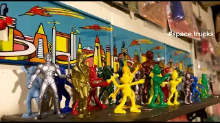 Lido Day: 1950s Captain Video "Superior Space Port" Figures, Vehicles & Litho Wall by Lido & T. Cohn