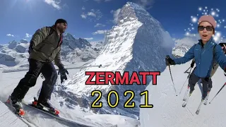 2021 Ski trip on Gornergrat Zermatt, Switzerland มือใหม่หัดเล่นสกี สนุกมาก วิวภูเขา Matterhorn