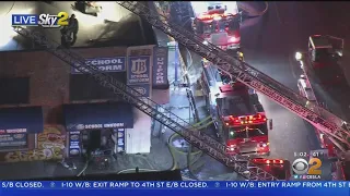 Crews Battle Commercial Blaze In Downtown LA