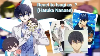 Blue lock react to Isagi as Haruka Nanase // BlueLockXFree // #gachaclub