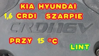 EXPERT 1,6 CRDI SZARPIE LINT PRZY TEMP 15°C TEMP ZEWNĘTRZNEJ  KIA HYUNDAI