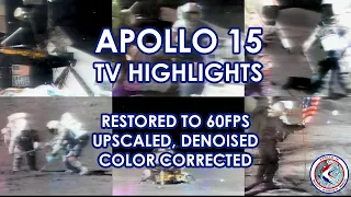 APOLLO 15 - TV Highlights [60 fps, HD upscaled, color corrected, denoised] (1971)