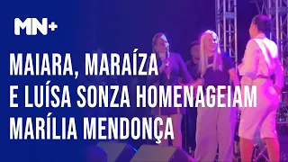 Maiara, Maraísa e Luísa Sonza homenageiam Marília Mendonça