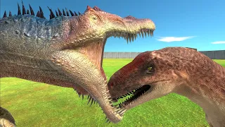 Long Battle 1vs1 ARBS｜Spinosaurus VS Allosaurus  --  Animal Revolt Battle Simulator