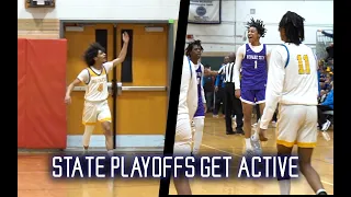 NJ STATE PLAYOFF GAME GETS ACTIVE ! PATERSON CHARTER VS. NEWARK TECH