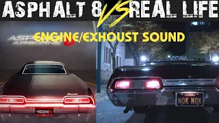 TOP 5 COOLEST CARS ASPHALT 8 VS REAL LIFE EXHOUST ENGINE SOUND COMPARISON / D-CLASS