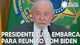 Presidente Lula embarca para reunião com Biden