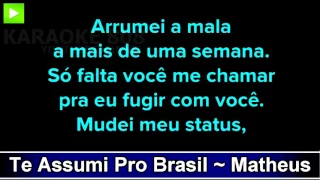 Te Assumi Pro Brasil ~ Matheus & Kauan﻿ Karaoke Version ~ Karaoke 808