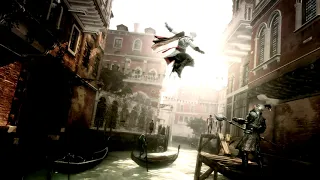 Assassins creed 2 - Leonardo's Inventions - pt 1 + pt 2  ( Slowed down ) 1 HOUR with Rain