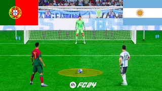 ARGENTINA VS PORTUGAL ! FIFA 24 RONALDO VS MESSI ! WORLD CUP FINAL ! PENALTIES