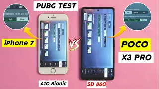 iPhone 7 Pubg vs Poco X3 Pro Pubg Test, Heating and Battery Test ⚡