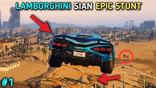 GTA V- LAMBORGHINI SIAN Car Super STUNT 🔥 | LAMBORGHINI SIAN #1 | GTA V GAMEPLAY