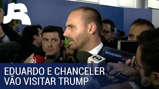 Eduardo Bolsonaro e Ernesto Araújo vão se encontrar com Trump