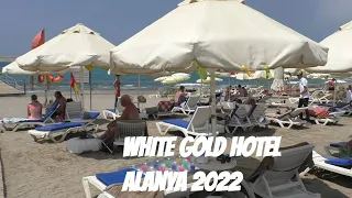 ПЛЯЖ ОТЕЛЯ WHITE GOLD ALANYA ТУРЦИЯ 2022 ПОЛДЕНЬ 12 АВГУСТА