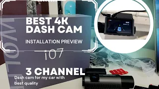 Premium Car Dash Cam in India | Wolfbox i07 unboxing | best 4k dash cam for parking | 3 channel cam