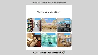 Xem giá Smart Tivi 4K SAMSUNG 75 Inch 75NU8000