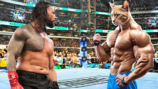 ❄️Full Match | Roman Reigns vs Bodybuilder Cat Fighter : WWE2K May 13, 2024