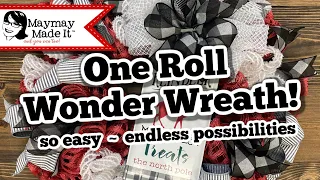 One Roll Wonder Mesh Wreath SO EASY!