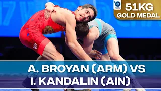 Gold Medal • GR 51Kg • Artur BROYAN (ARM) vs. Ilia KANDALIN (AIN)