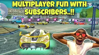 Multiplayer fun with subscribers😃||Extreme car driving simulator🔥||