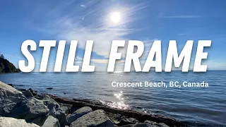 Still Frame Video of Waves Coming in at Crescent Beach (Surrey, BC)