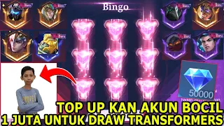 Top Up kan Bocil ML 1 Juta Buat Gacha Skin Transformers ! Hoki bangat akun ini! - Mobile Legends