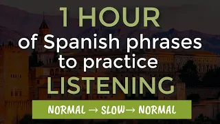 1 HOUR OF SPANISH PHRASES: LISTENING PRACTICE FOR BEGINNERS || LEARN SPANISH CONVERSATION