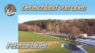 Flights with drone. Deutschland von oben. Germany from above. Februar-Blues. Drohne - DJI Mini 2