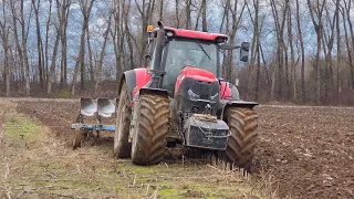 Plowing 2022 Case IH Optum 300 cvx AFS + Lemken Opal 8