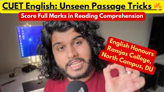 CUET English: READING COMPREHENSION Masterclass 🔥 | Quick Tips & Tricks for 2024