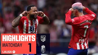 Resumen de Atlético de Madrid vs Granada CF (3-1)